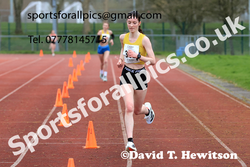 Womens Under-17s Young Athletes 5k, 2026 Northern Mens 12 and Womens 6 Stage Road Relays and Young Athletes 5k, Sheepmount Stadium, Carlisle. Photo: David T. Hewitson/Sports for All Pics